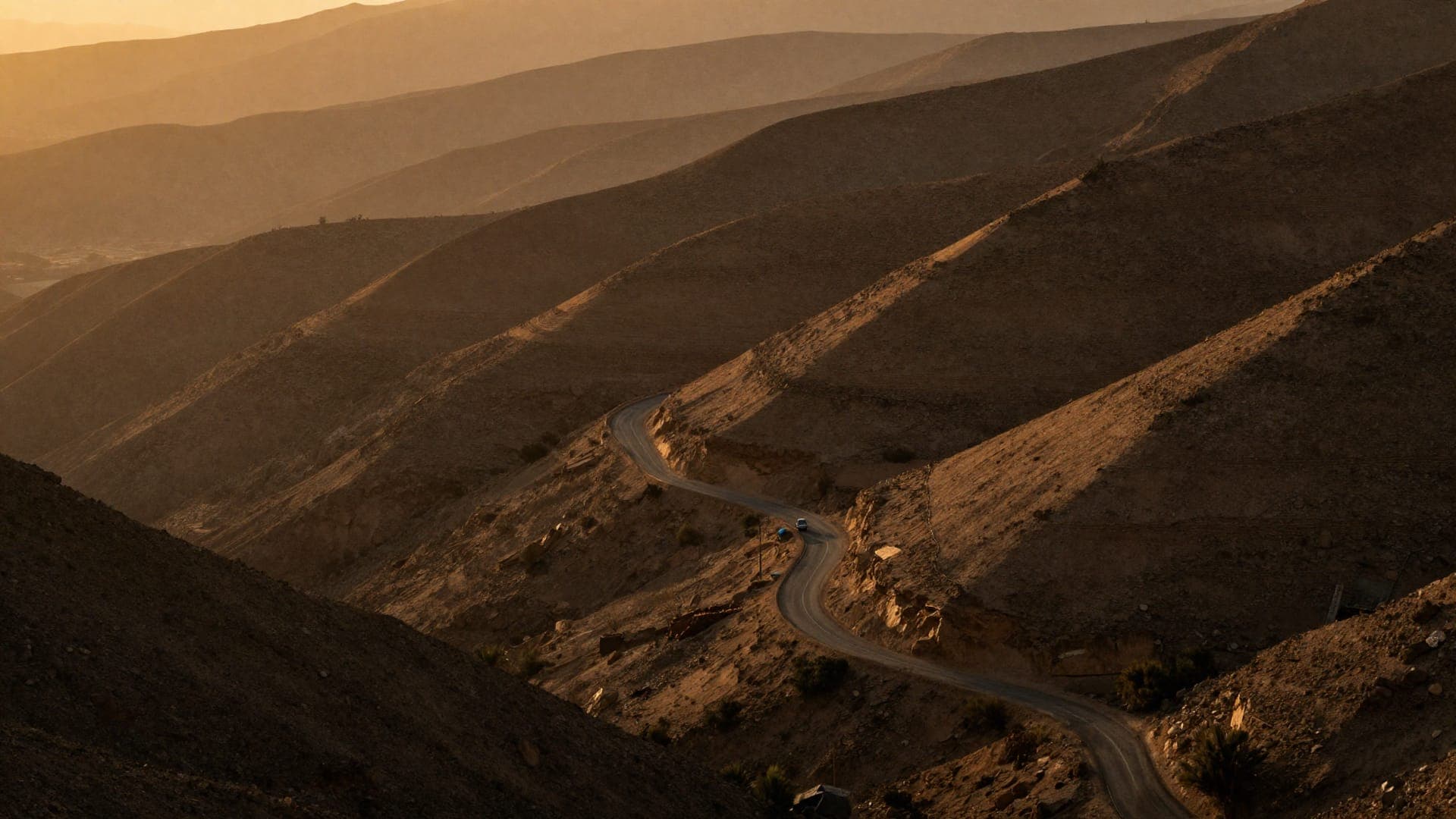 Golden hour over the Moroccan landscape